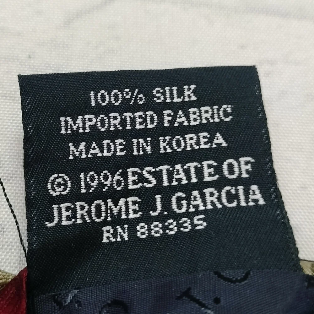 J. Garcia Silk Necktie Multicolor Diamond Pattern Tie Lady with Argle Socks 1996